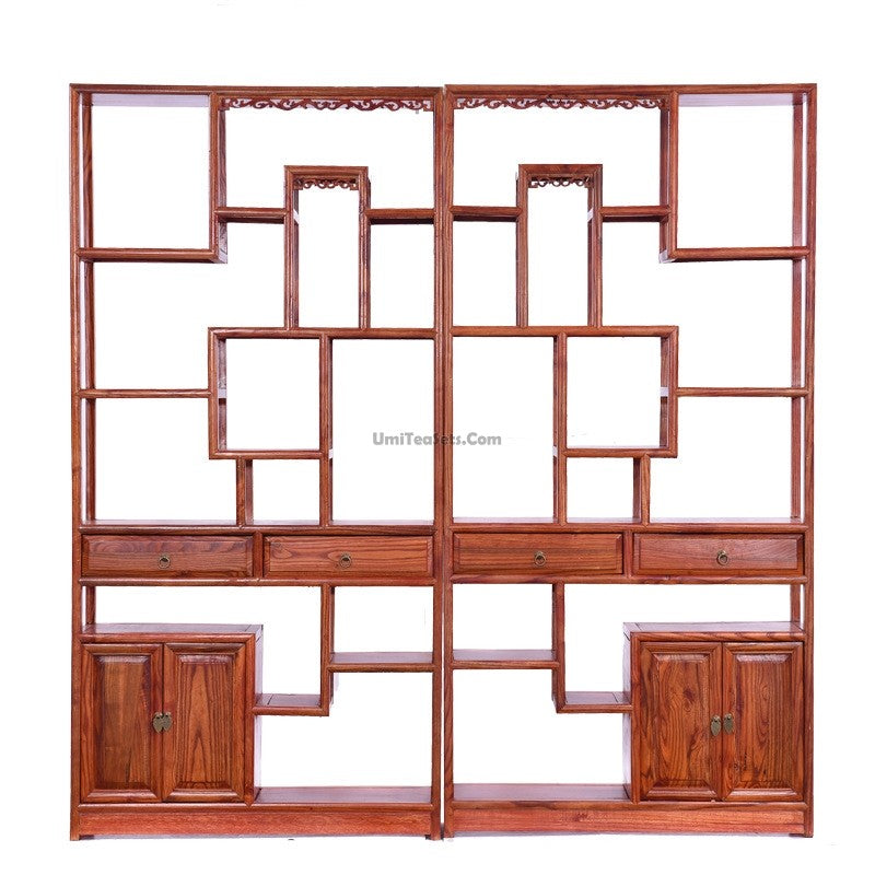 Chinese Tea &amp; Accessories Display Cabinet Shelf