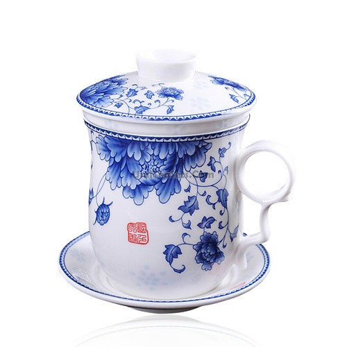 Blue And White Rice Peroration Tea Cup