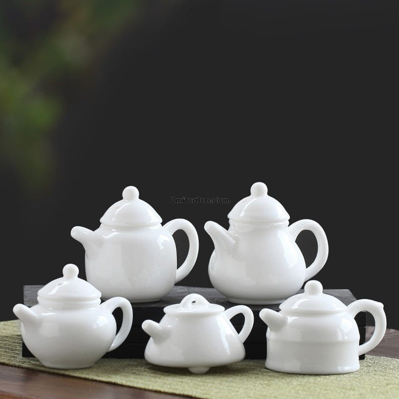 White Porcelain Mini Teapot