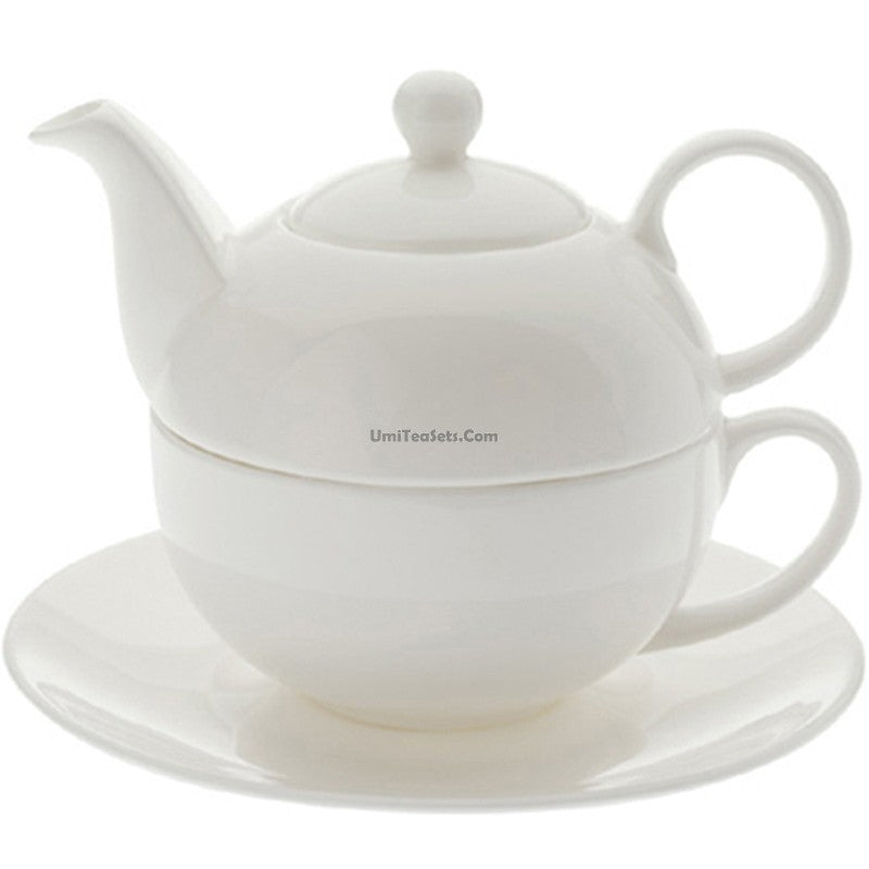 Bone Porcelain Pure White Tea For One Set