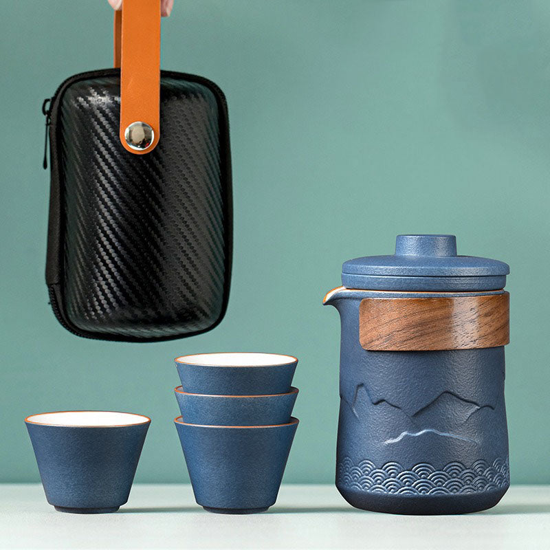 Mountain and Sea Travel Tea Set