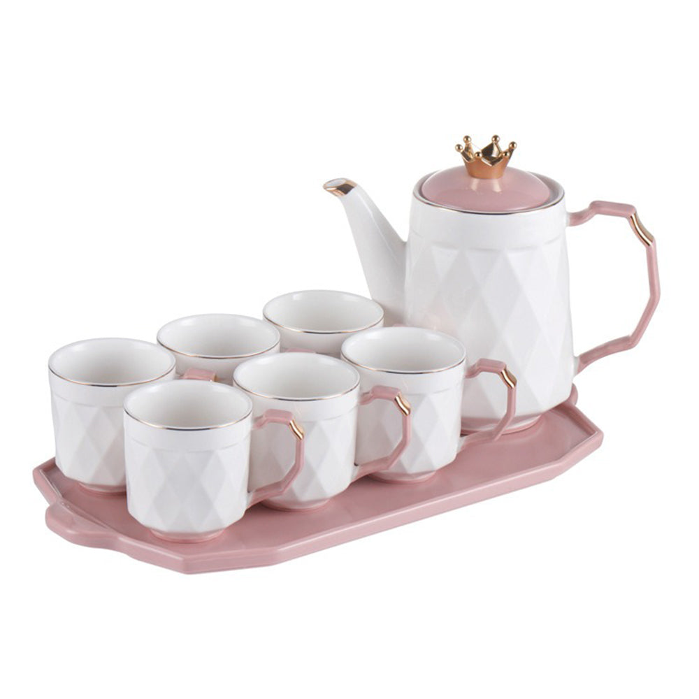 Imperial Crown Modern Pink Tea Set