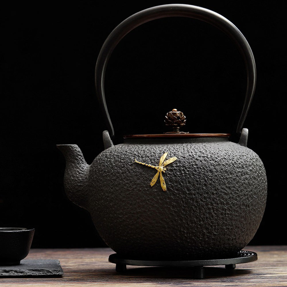 Japanese Dragonfly Cast Iron Teapot