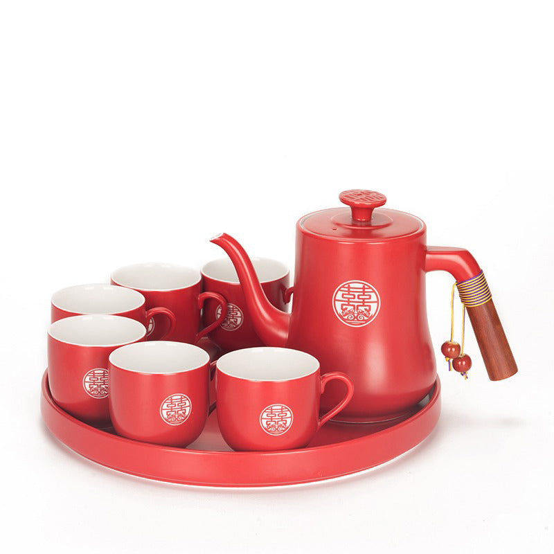 てぃんくる　TEA PARTY2 Double Happiness Wedding Tea Set With Tray – Umi Tea Sets